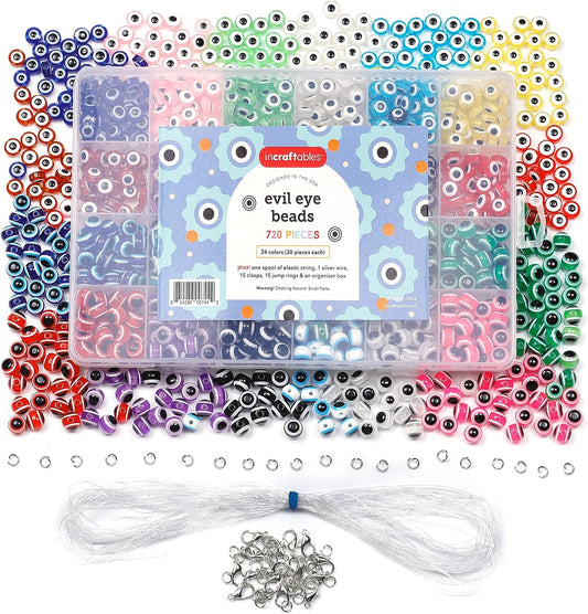 Image of Bulk Evil Eye Beads Set Overview 