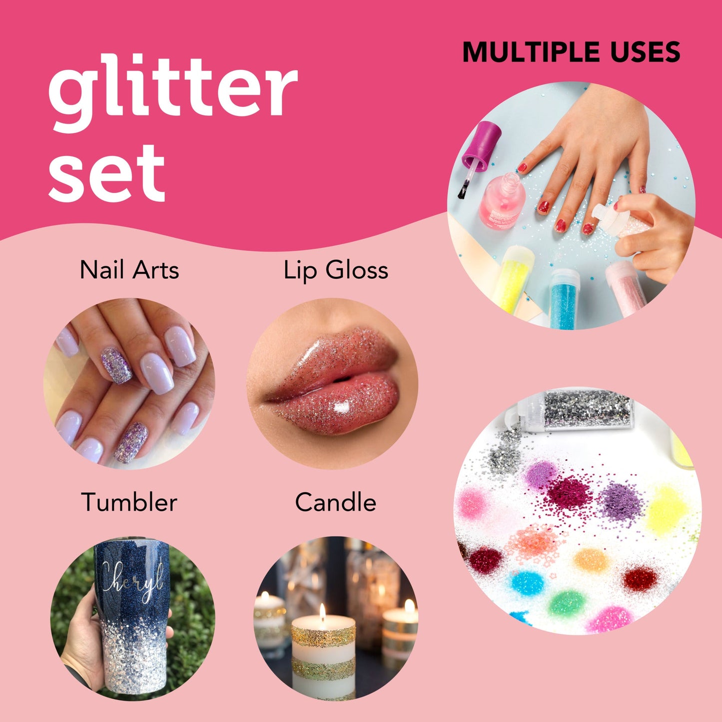 Image of Multiple Uses for Bulk Glitter Set | Caption-Multiple Uses for Bulk Glitter Set