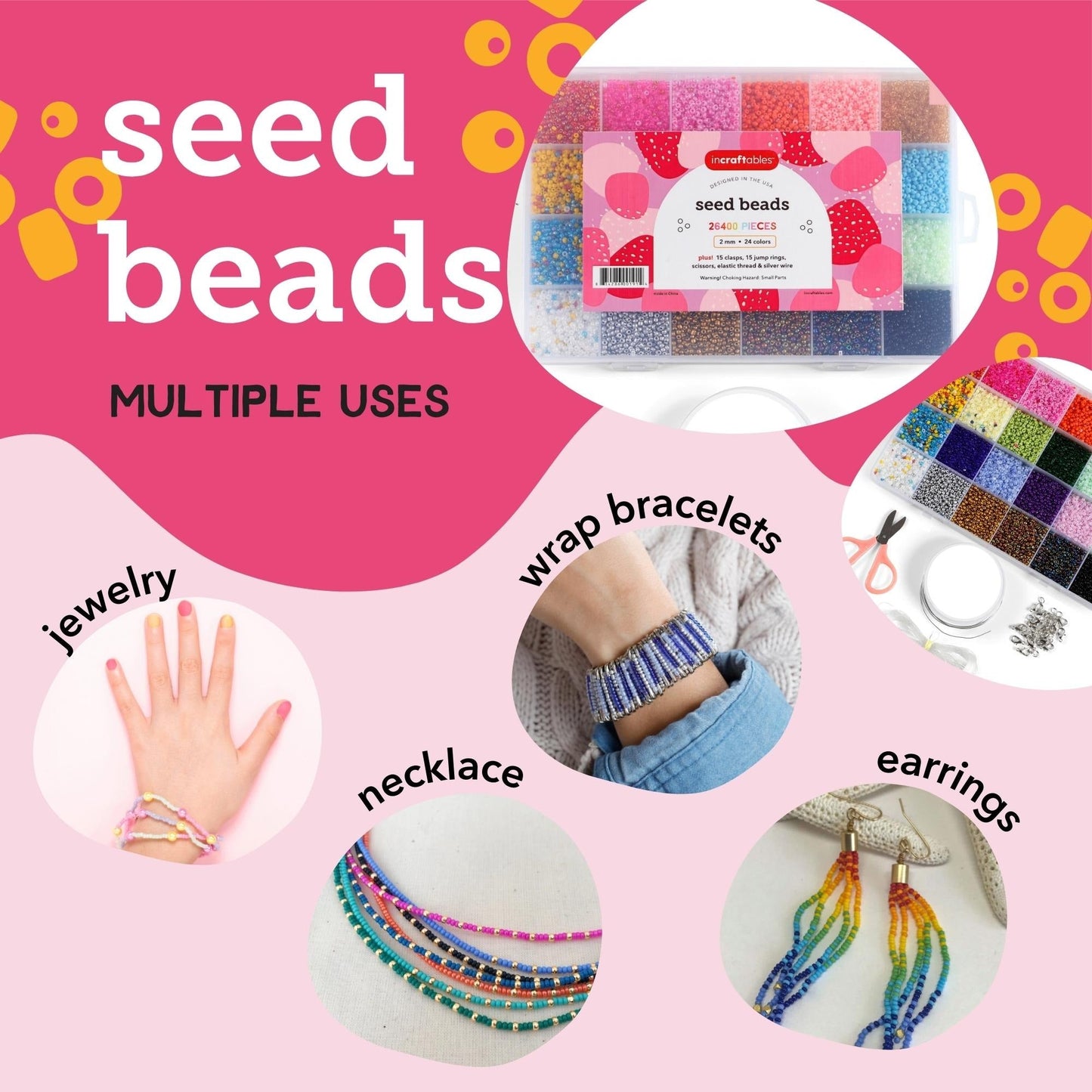 Image of Multiple Uses for Bulk Seed Beads | Caption-Multiple Uses for Bulk Seed Beads