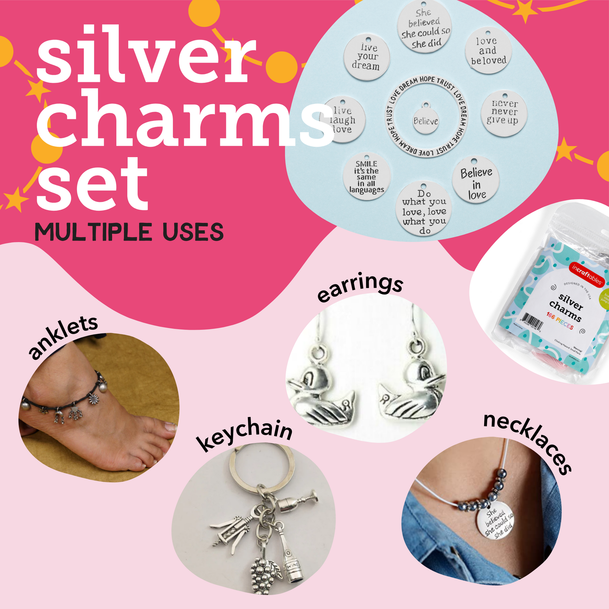 Image of Multiple Uses for Bulk Silver Antique Charms | Caption-Multiple Uses for Bulk Silver Antique Charms